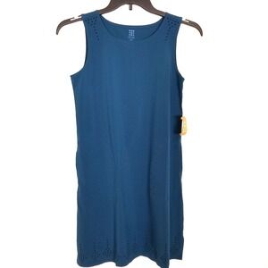 Title Nine Women Dress Sz XS Unconventional Sleeveless Teal Pockets Outdoor
